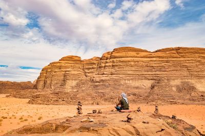Rock formations in desert
