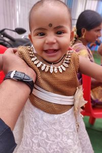 Portrait of cute baby smiling