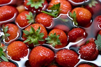 Full frame shot of strawberries