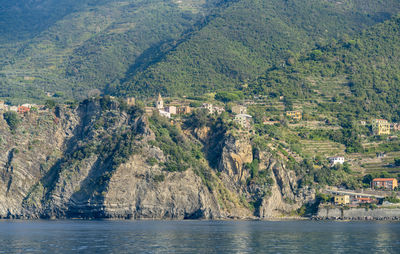 Scenery around corniglia, a small village at a coastal area named cinque terre