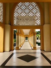 Empty corridor in building