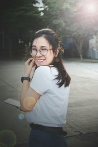 Portrait of a smiling young woman