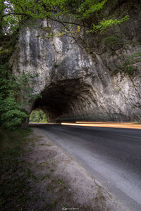 Road amidst rocks