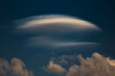 Low angle view of sky at night