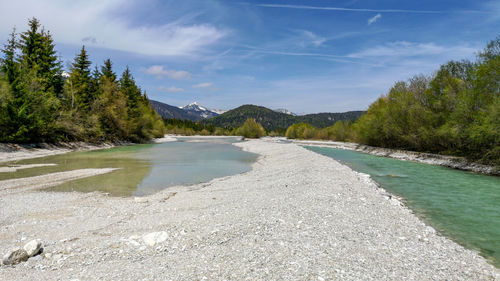 Scenic view of river against sky
