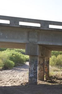 Low angle view of bridge against sky