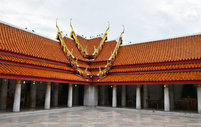 Low angle view of temple