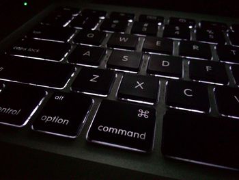 Close-up of computer keyboard
