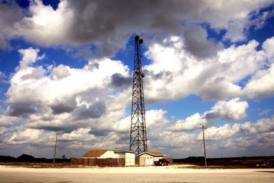 Communications tower at everglades national park against sky