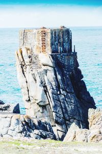 View of rocks on beach
