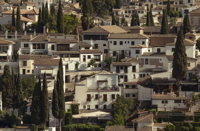 View of albaicin, old arab quarter of granada, spain