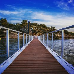 Footbridge over river