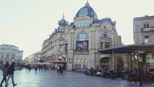 People in town square