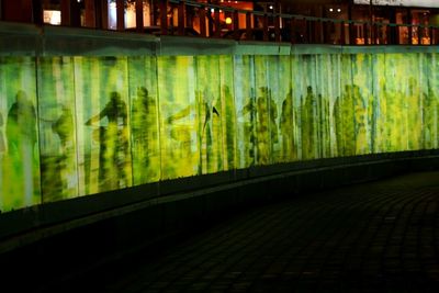 Illuminated built structure at night