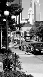 City street with buildings in background