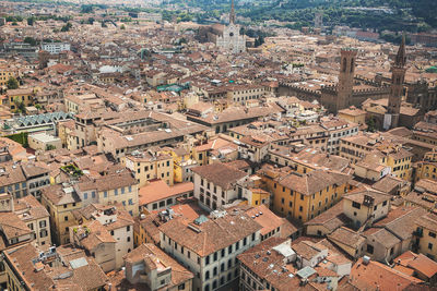 High angle view of cityscape