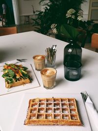 Close-up of food on table