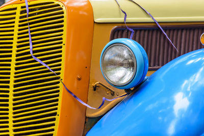 Close-up of vintage car