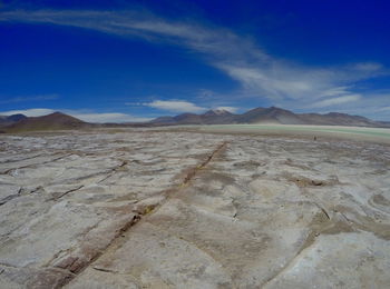 Scenic view of desert against sky