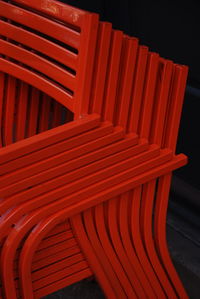 Close-up of red row