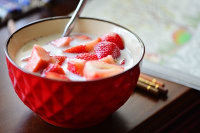 Close-up of dessert in bowl