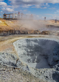 Otherwordly namafjall hverir geothermal hot spring area walking areas around sulfur vents mud pots