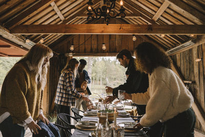 Group of people on table