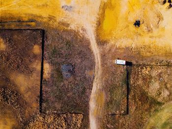 Full frame shot of rusty metallic wall