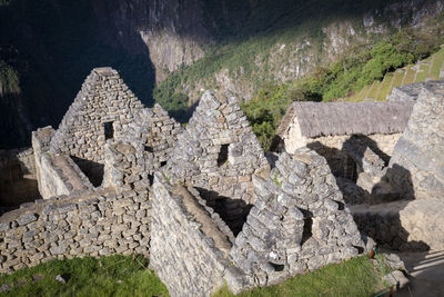 High angle view of temple