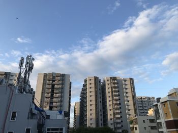 Low angle view of buildings against sky