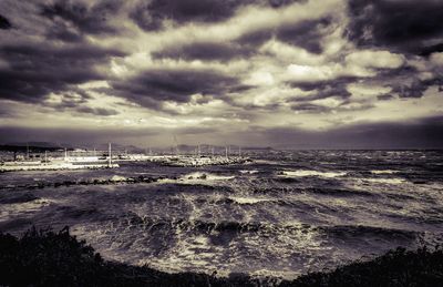 Scenic view of sea against sky