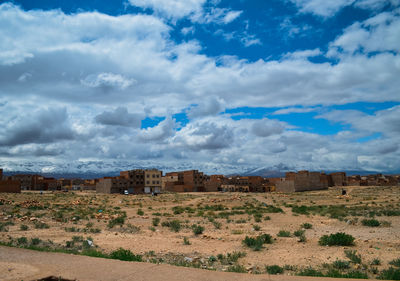 Panoramic shot of buildings against sky