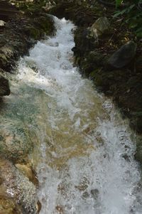 Stream flowing through rocks