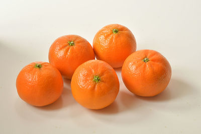 High angle view of oranges on table