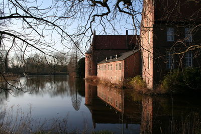 Reflection of built structures in water