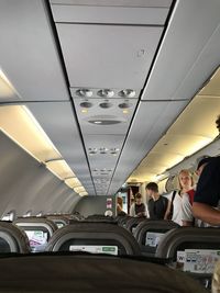 People sitting in airplane