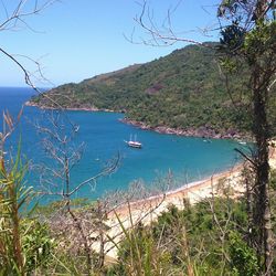 View of boats in sea