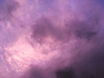 Low angle view of purple sky