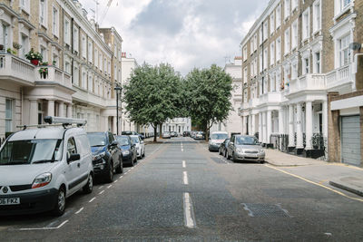 Cars on street in city