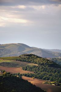 High angle view of landscape against sky