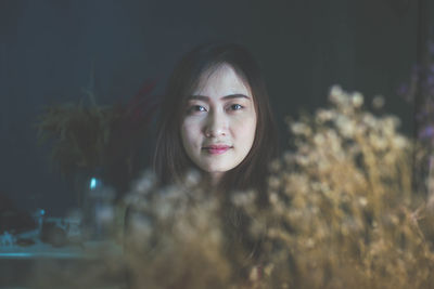 Close-up portrait of young woman