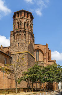 Low angle view of historical building against sky