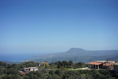 Built structure against clear blue sky
