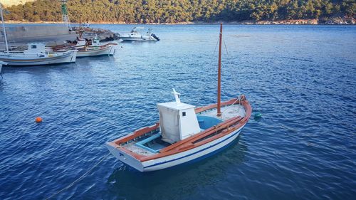 Boats in sea