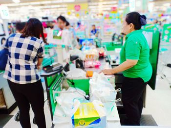 People standing at store