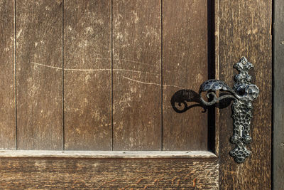 Close-up of wooden door