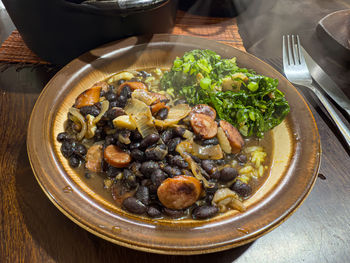 Close-up of food in bowl on table