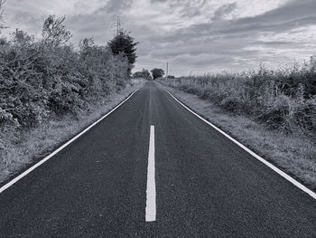 Diminishing perspective on a country road