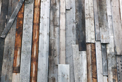 Full frame shot of wooden planks