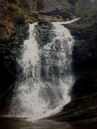 Scenic view of waterfall